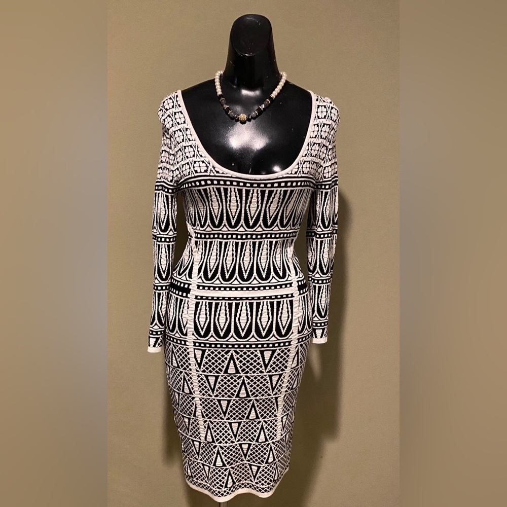 Exclusive Limited Black an White cocktail dress